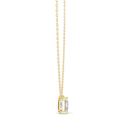 2.5 CT Princess Cut Lab-Created VVS-VS EF CVD Diamond Pendant Necklace | 18KT & 14KT Rose, Yellow, White Gold | Minimalist Luxury Fine Jewelry