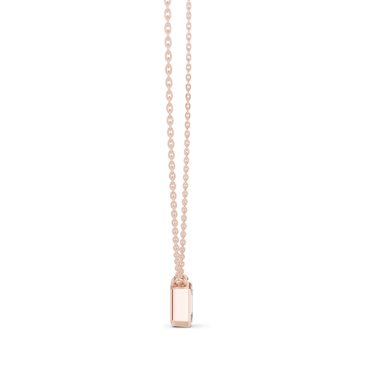 1.5 CT Lab-Created VVS-VS EF CVD Diamond Necklace | Emerald Cut Diamonds | 18KT, 14KT, Rose, Yellow, White Gold
