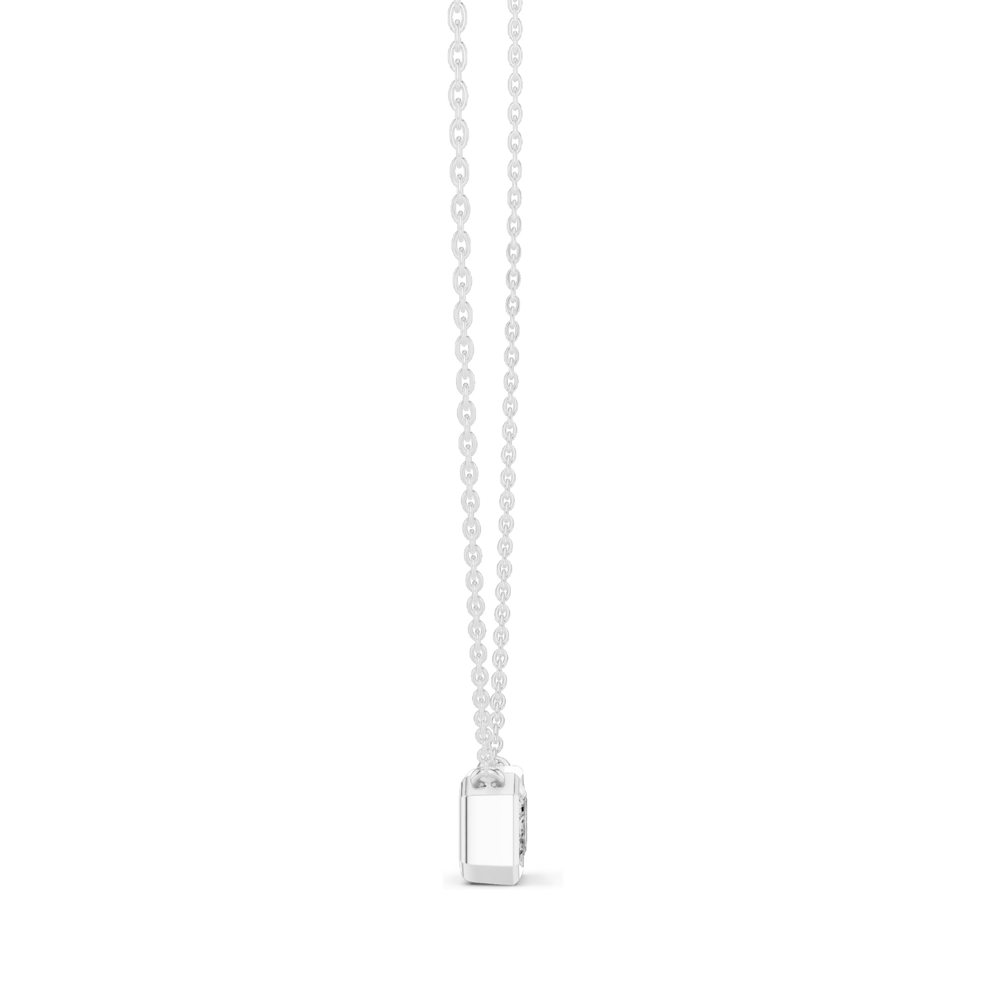 2.5 CT Lab-Grown VVS-VS EF CVD Emerald Cut Diamond Necklace | 18KT & 14KT Rose, Yellow, White Gold | Bezel Set Fine Jewelry for Women