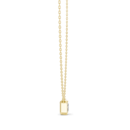 2.5 CT Lab-Grown VVS-VS EF CVD Emerald Cut Diamond Necklace | 18KT & 14KT Rose, Yellow, White Gold | Bezel Set Fine Jewelry for Women