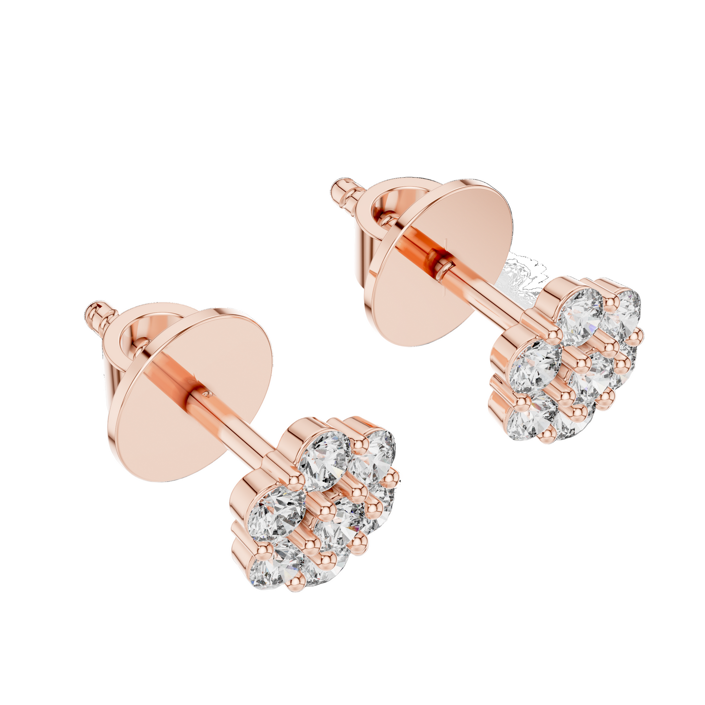 0.42 CT Lab-Grown Diamond Earrings | VVS-VS EF CVD Diamond | 18KT, 14KT, 10KT Gold & 925 Silver | Moissanite, Rose, Yellow, White Gold Options