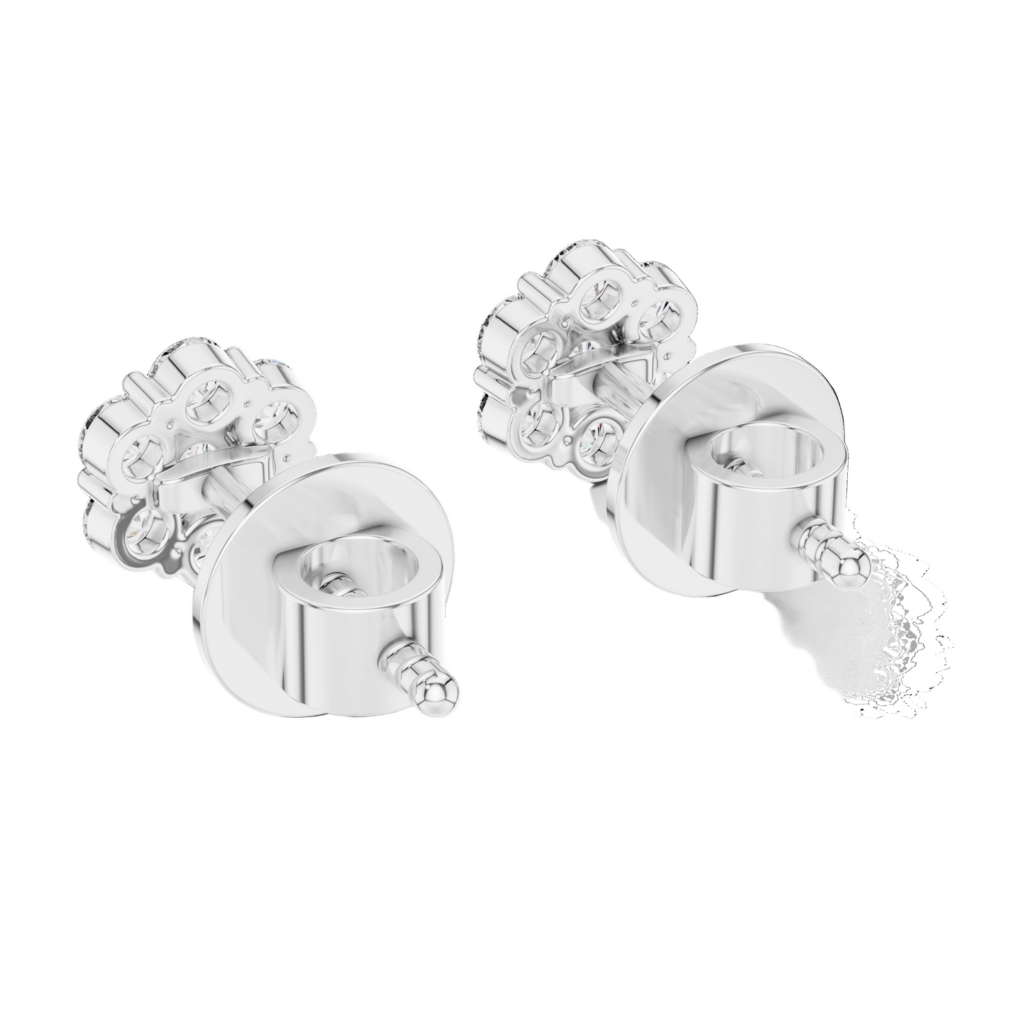 0.42 CT Lab-Grown Diamond Earrings | VVS-VS EF CVD Diamond | 18KT, 14KT, 10KT Gold & 925 Silver | Moissanite, Rose, Yellow, White Gold Options