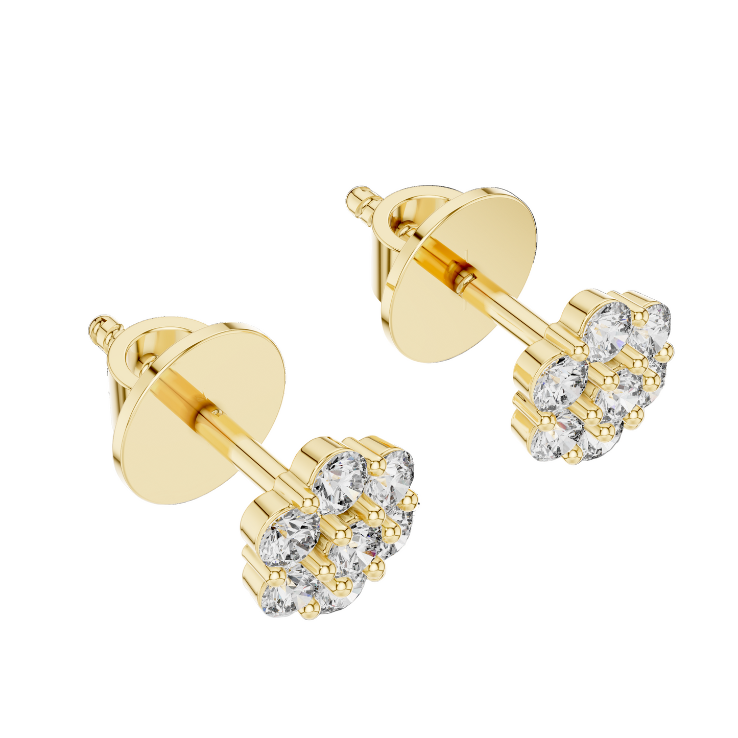 0.42 CT Lab-Grown Diamond Earrings | VVS-VS EF CVD Diamond | 18KT, 14KT, 10KT Gold & 925 Silver | Moissanite, Rose, Yellow, White Gold Options