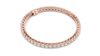 6.37 CT Lab Diamond Tennis Bracelet | Round Brilliant Cut | 10KT, 14KT, 18KT Gold & 925 Silver | Rose, Yellow, White Gold Options | Luxury Fine Jewelry