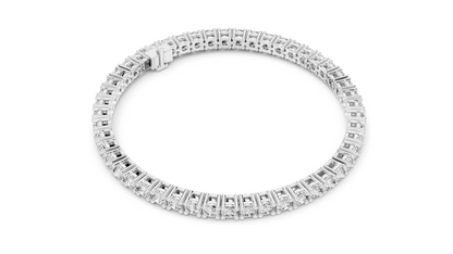 7.04 CT Lab VVS-VS EF CVD Diamond Tennis Bracelet 💎 | Round Brilliant Cut 💍 | 18KT, 14KT, 10KT Gold & 925 Silver 🛠️ | Rose, Yellow, White Gold Options 🌟