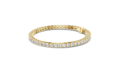 6.37 CT Lab Diamond Tennis Bracelet | Round Brilliant Cut | 10KT, 14KT, 18KT Gold & 925 Silver | Rose, Yellow, White Gold Options | Luxury Fine Jewelry