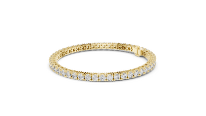 7.04 CT Lab VVS-VS EF CVD Diamond Tennis Bracelet 💎 | Round Brilliant Cut 💍 | 18KT, 14KT, 10KT Gold & 925 Silver 🛠️ | Rose, Yellow, White Gold Options 🌟