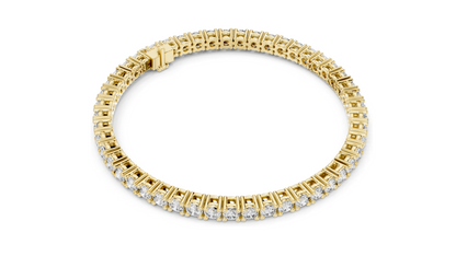 7.04 CT Lab VVS-VS EF CVD Diamond Tennis Bracelet 💎 | Round Brilliant Cut 💍 | 18KT, 14KT, 10KT Gold & 925 Silver 🛠️ | Rose, Yellow, White Gold Options 🌟