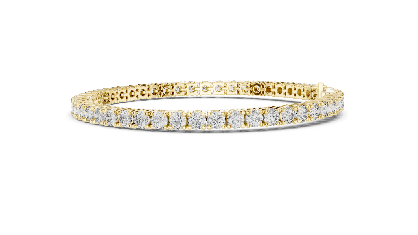 7.04 CT Lab VVS-VS EF CVD Diamond Tennis Bracelet 💎 | Round Brilliant Cut 💍 | 18KT, 14KT, 10KT Gold & 925 Silver 🛠️ | Rose, Yellow, White Gold Options 🌟