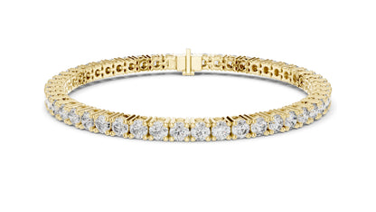 6.37 CT Lab Diamond Tennis Bracelet | Round Brilliant Cut | 10KT, 14KT, 18KT Gold & 925 Silver | Rose, Yellow, White Gold Options | Luxury Fine Jewelry