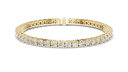7.04 CT Lab VVS-VS EF CVD Diamond Tennis Bracelet 💎 | Round Brilliant Cut 💍 | 18KT, 14KT, 10KT Gold & 925 Silver 🛠️ | Rose, Yellow, White Gold Options 🌟