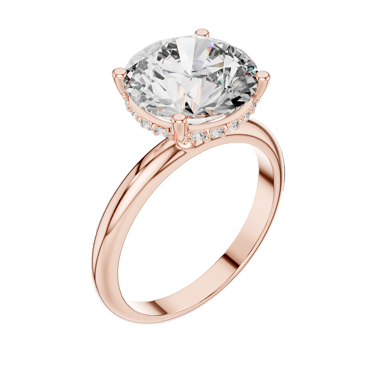 3.89 CT Lab Diamond Solitaire Ring for Women | VVS-VS EF Clarity | 18KT, 14KT, 10KT Gold & 925 Silver | Rose, Yellow, White Gold & Moissanite Options