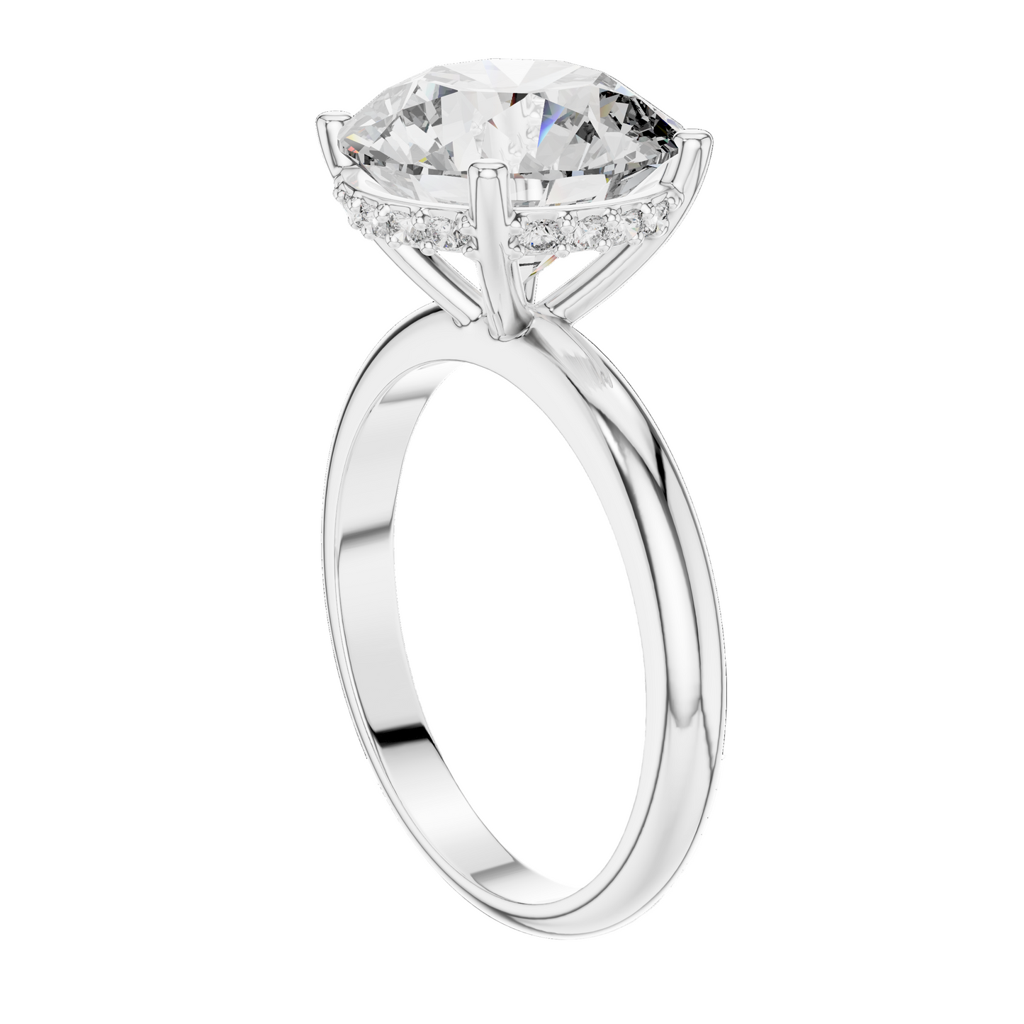 3.89 CT Lab Diamond Solitaire Ring for Women | VVS-VS EF Clarity | 18KT, 14KT, 10KT Gold & 925 Silver | Rose, Yellow, White Gold & Moissanite Options