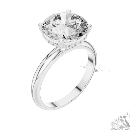 3.89 CT Lab Diamond Solitaire Ring for Women | VVS-VS EF Clarity | 18KT, 14KT, 10KT Gold & 925 Silver | Rose, Yellow, White Gold & Moissanite Options