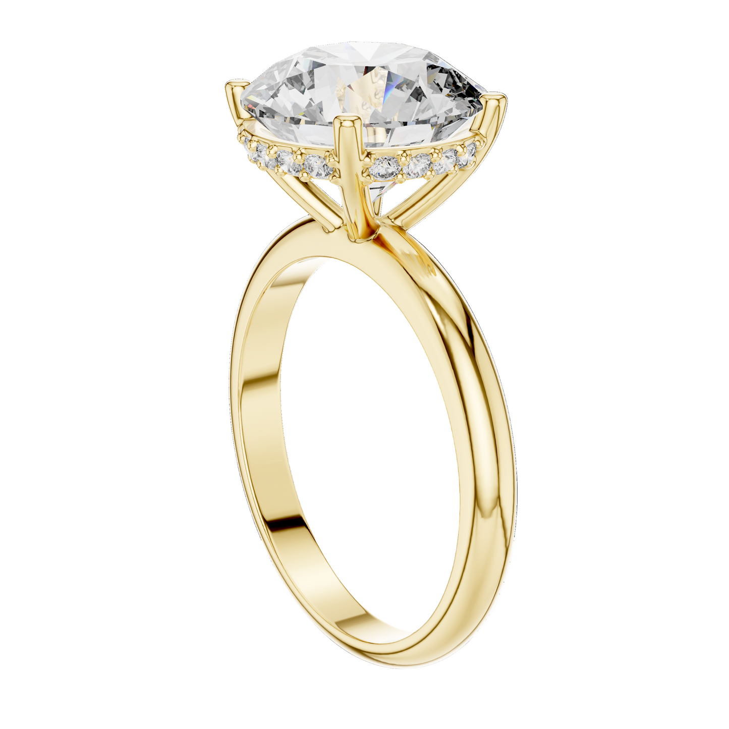 3.89 CT Lab Diamond Solitaire Ring for Women | VVS-VS EF Clarity | 18KT, 14KT, 10KT Gold & 925 Silver | Rose, Yellow, White Gold & Moissanite Options