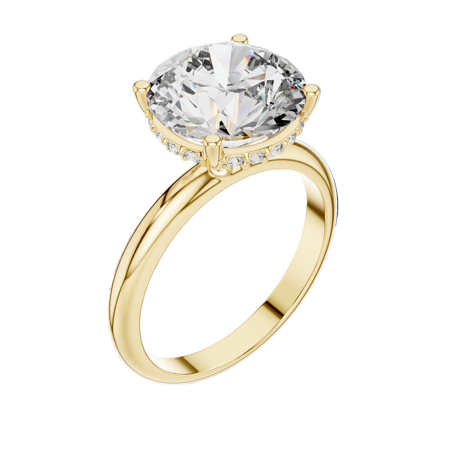 3.89 CT Lab Diamond Solitaire Ring for Women | VVS-VS EF Clarity | 18KT, 14KT, 10KT Gold & 925 Silver | Rose, Yellow, White Gold & Moissanite Options