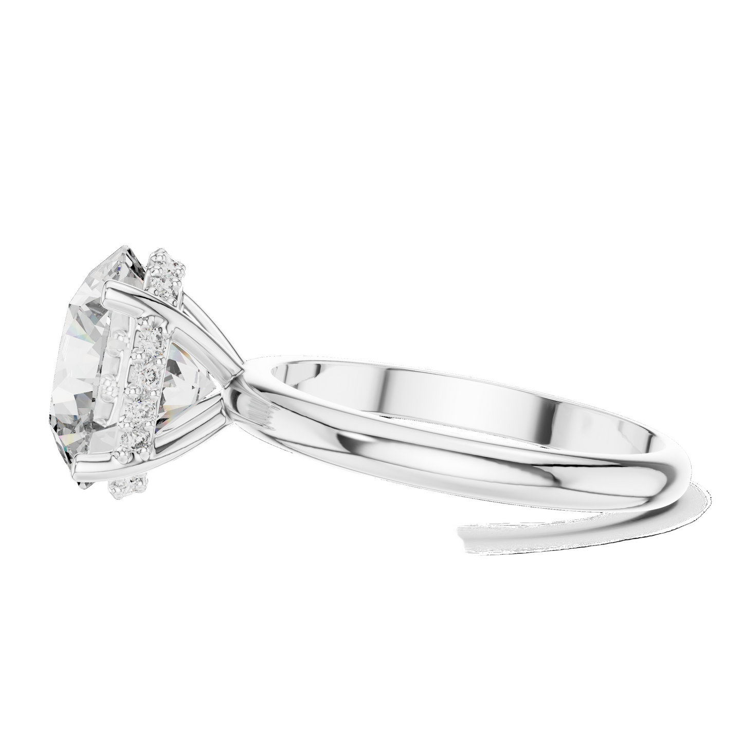 3.89 CT Lab Diamond Solitaire Ring for Women | VVS-VS EF Clarity | 18KT, 14KT, 10KT Gold & 925 Silver | Rose, Yellow, White Gold & Moissanite Options