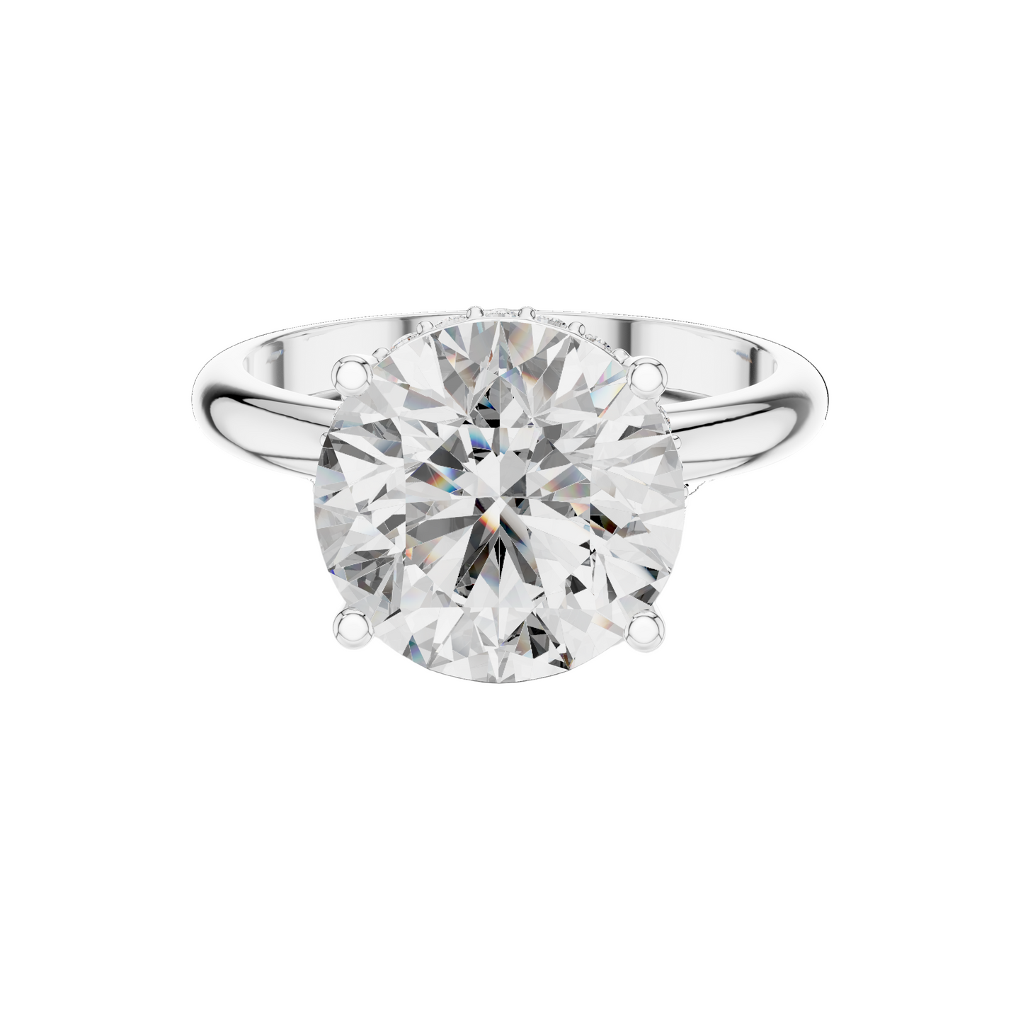 3.89 CT Lab Diamond Solitaire Ring for Women | VVS-VS EF Clarity | 18KT, 14KT, 10KT Gold & 925 Silver | Rose, Yellow, White Gold & Moissanite Options
