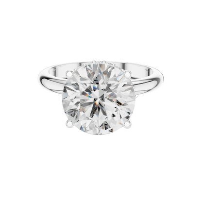 3.89 CT Lab Diamond Solitaire Ring for Women | VVS-VS EF Clarity | 18KT, 14KT, 10KT Gold & 925 Silver | Rose, Yellow, White Gold & Moissanite Options