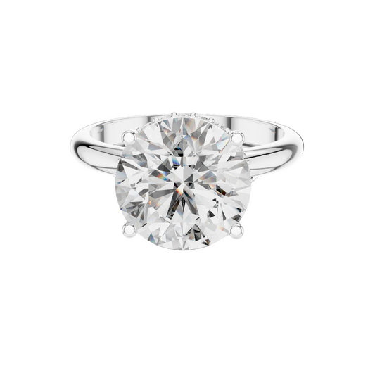 3.89 CT Lab Diamond Solitaire Ring for Women | VVS-VS EF Clarity | 18KT, 14KT, 10KT Gold & 925 Silver | Rose, Yellow, White Gold & Moissanite Options