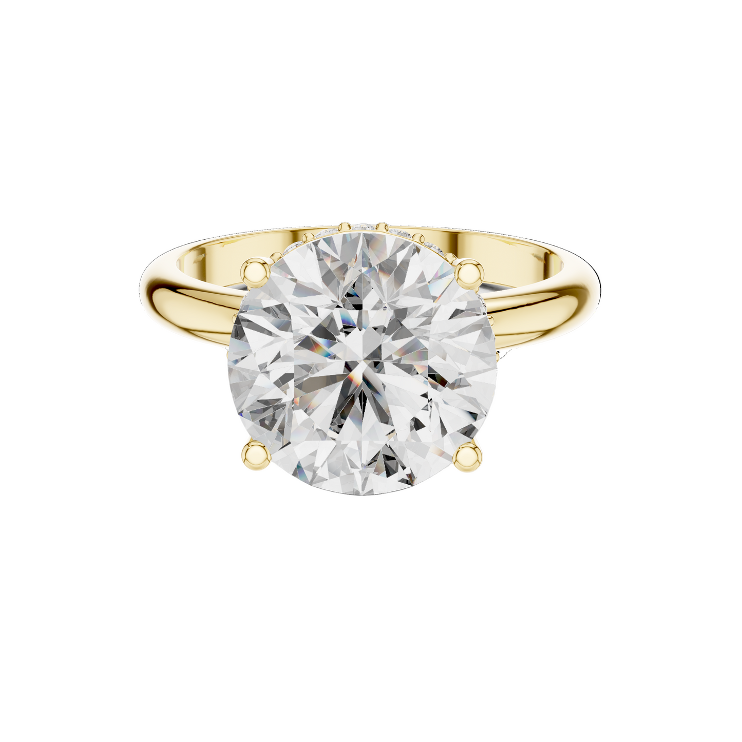 3.89 CT Lab Diamond Solitaire Ring for Women | VVS-VS EF Clarity | 18KT, 14KT, 10KT Gold & 925 Silver | Rose, Yellow, White Gold & Moissanite Options