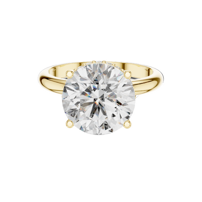 3.89 CT Lab Diamond Solitaire Ring for Women | VVS-VS EF Clarity | 18KT, 14KT, 10KT Gold & 925 Silver | Rose, Yellow, White Gold & Moissanite Options