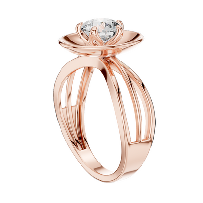 1 CT Oval Lab Diamond Ring for Women | VVS-VS EF CVD | 18KT, 14KT, 10KT Gold & 925 Silver | Rose, Yellow, White Gold & Moissanite Options