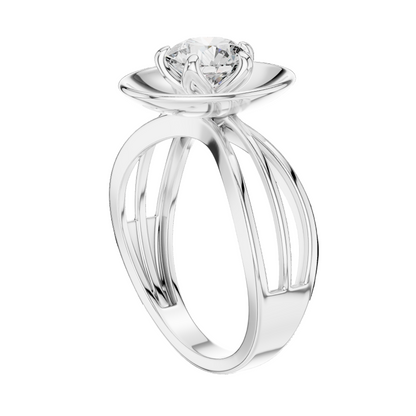 1 CT Oval Lab Diamond Ring for Women | VVS-VS EF CVD | 18KT, 14KT, 10KT Gold & 925 Silver | Rose, Yellow, White Gold & Moissanite Options