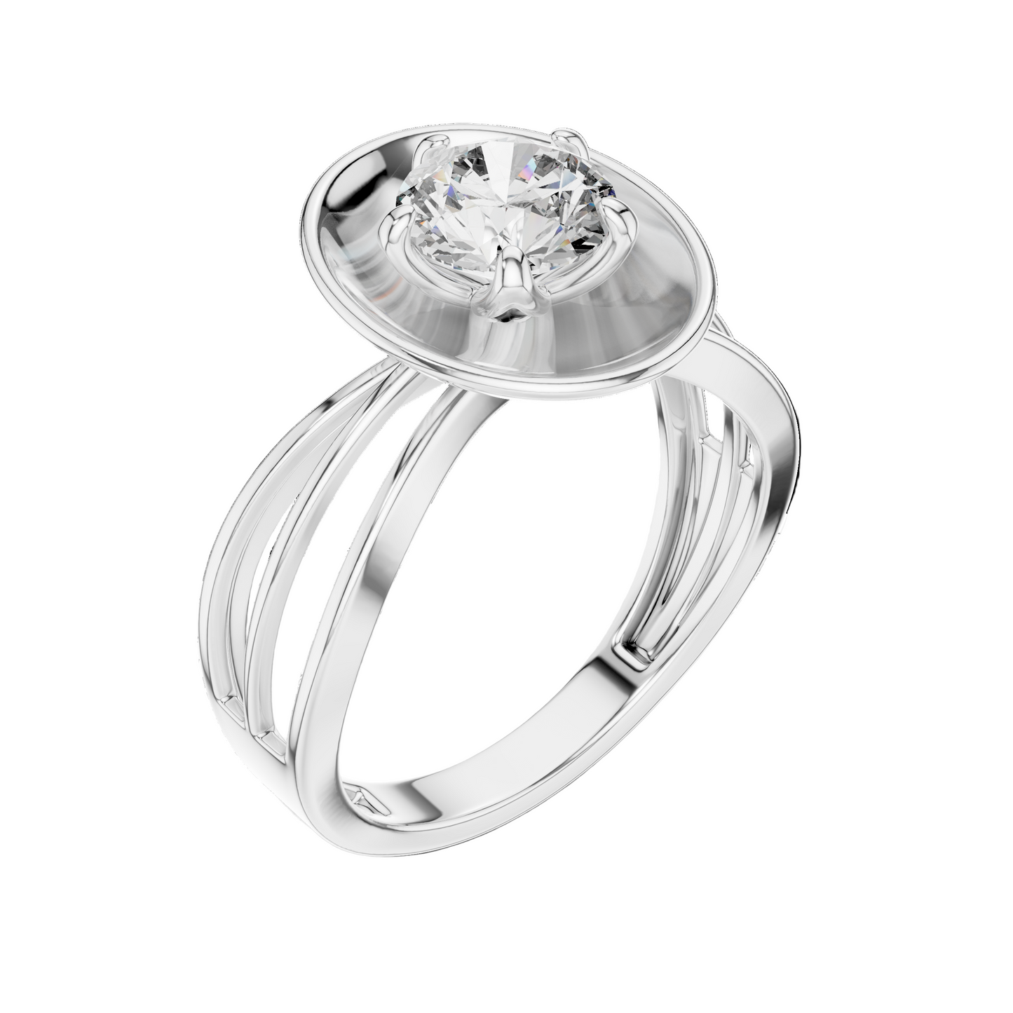 1 CT Oval Lab Diamond Ring for Women | VVS-VS EF CVD | 18KT, 14KT, 10KT Gold & 925 Silver | Rose, Yellow, White Gold & Moissanite Options