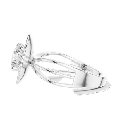 1 CT Oval Lab Diamond Ring for Women | VVS-VS EF CVD | 18KT, 14KT, 10KT Gold & 925 Silver | Rose, Yellow, White Gold & Moissanite Options