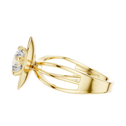 1 CT Oval Lab Diamond Ring for Women | VVS-VS EF CVD | 18KT, 14KT, 10KT Gold & 925 Silver | Rose, Yellow, White Gold & Moissanite Options