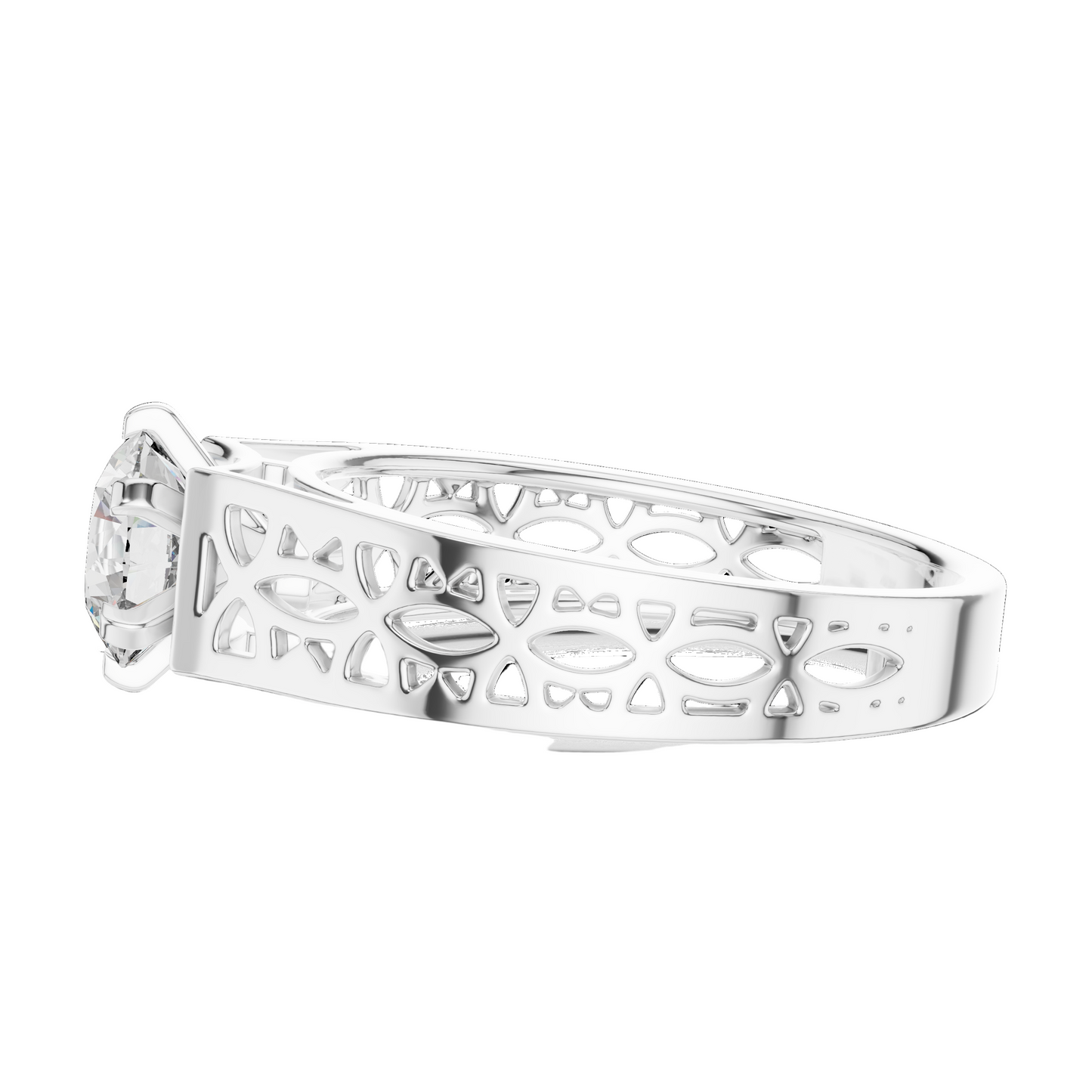 1 CT Round Lab Diamond Ring for Women | VVS-VS EF CVD | 18KT, 14KT, 10KT Gold & 925 Silver | Rose, Yellow, White Gold & Moissanite Options