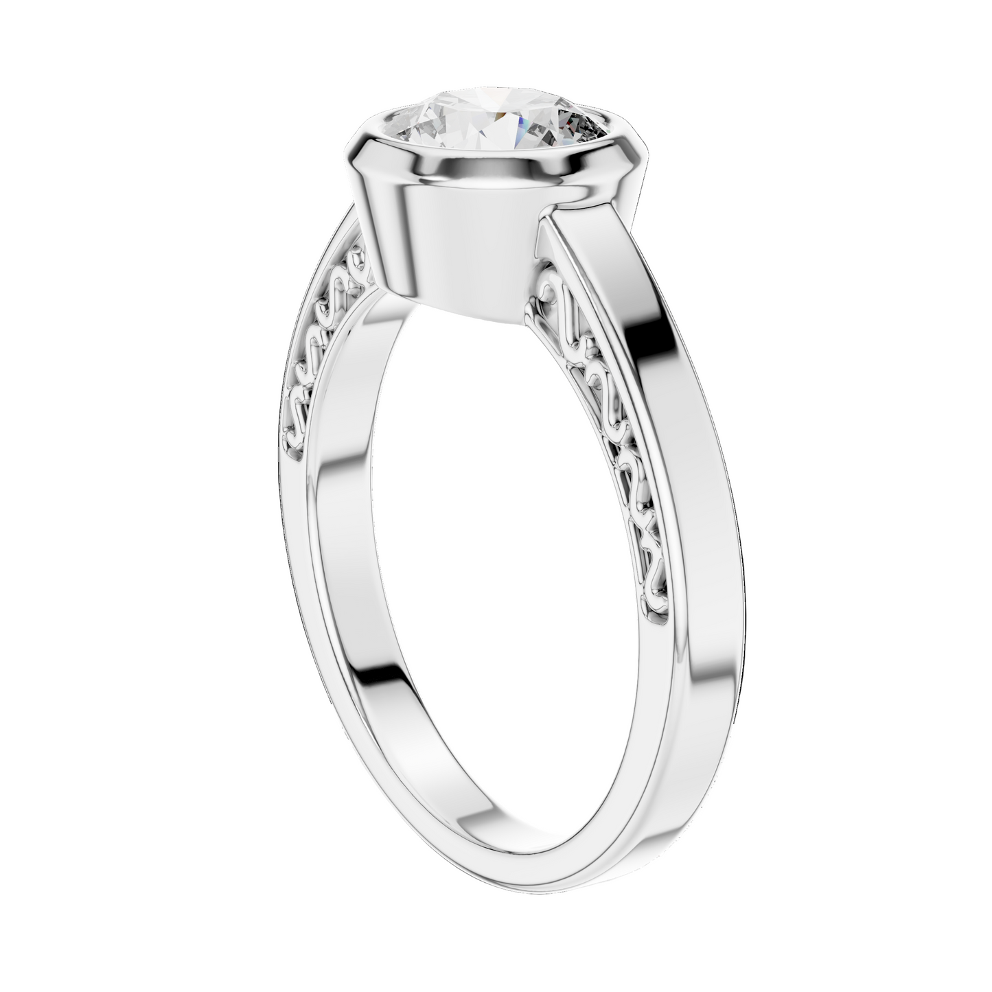 1 CT Round Lab Diamond Ring for Women | VVS-VS EF CVD | 18KT, 14KT, 10KT Gold & 925 Silver | Rose, Yellow, White Gold & Moissanite Options