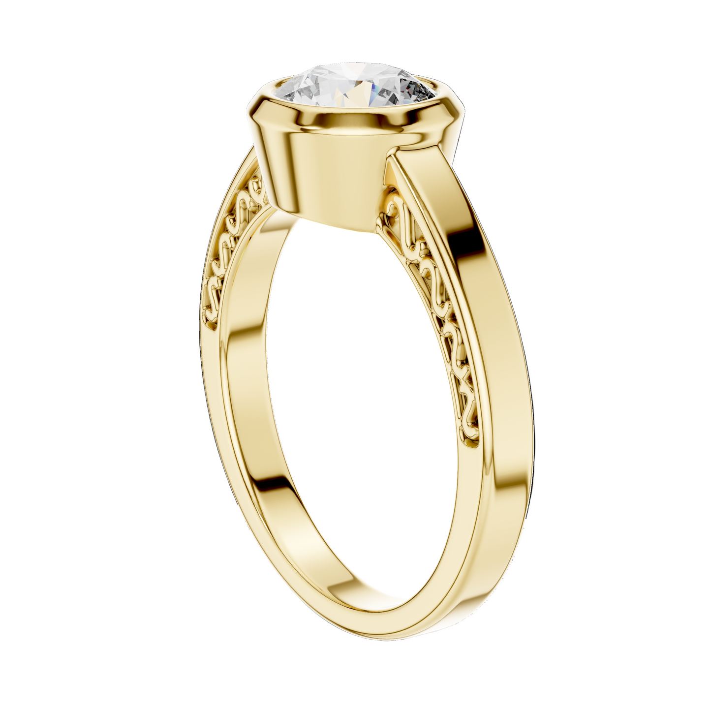 1 CT Round Lab Diamond Ring for Women | VVS-VS EF CVD | 18KT, 14KT, 10KT Gold & 925 Silver | Rose, Yellow, White Gold & Moissanite Options