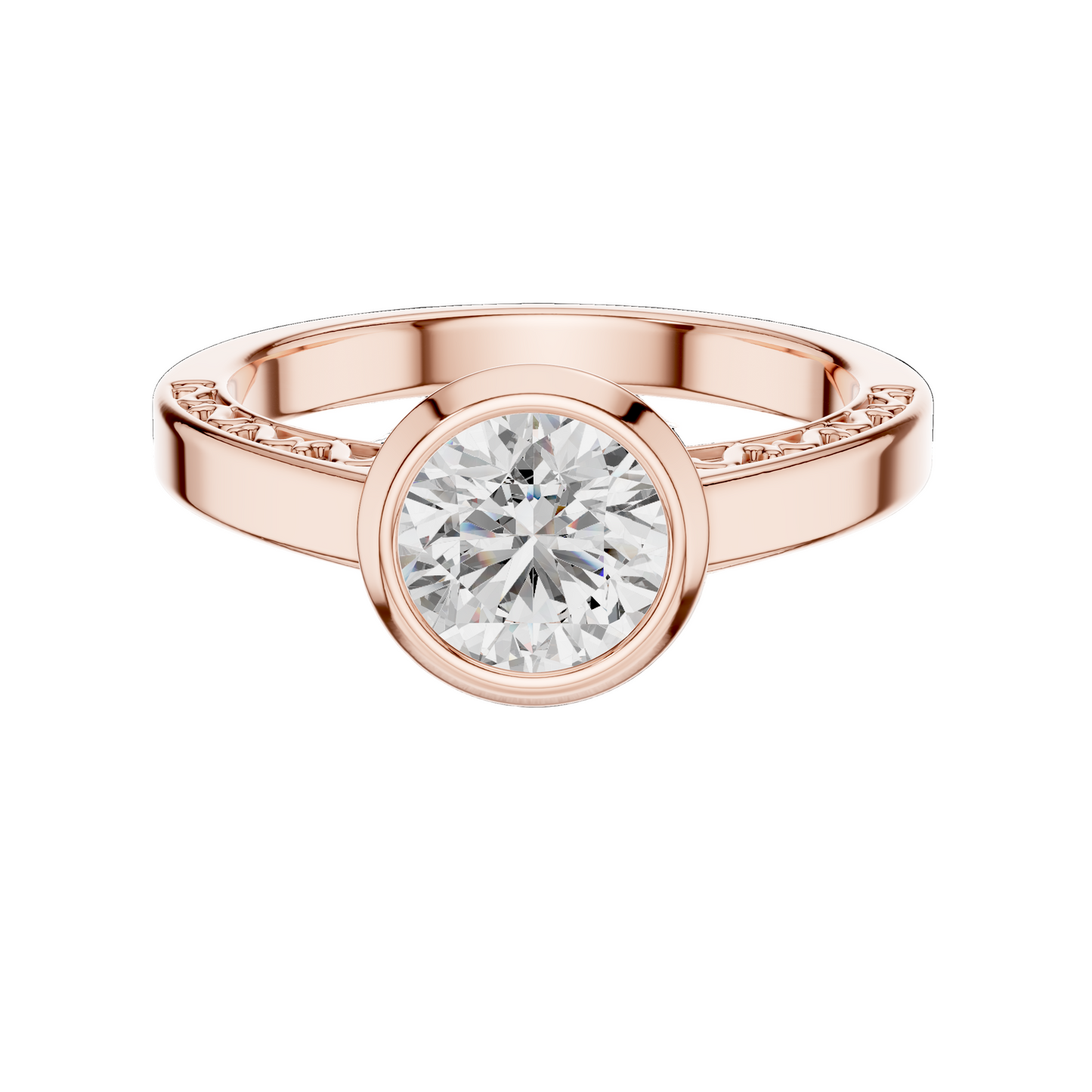 1 CT Round Lab Diamond Ring for Women | VVS-VS EF CVD | 18KT, 14KT, 10KT Gold & 925 Silver | Rose, Yellow, White Gold & Moissanite Options