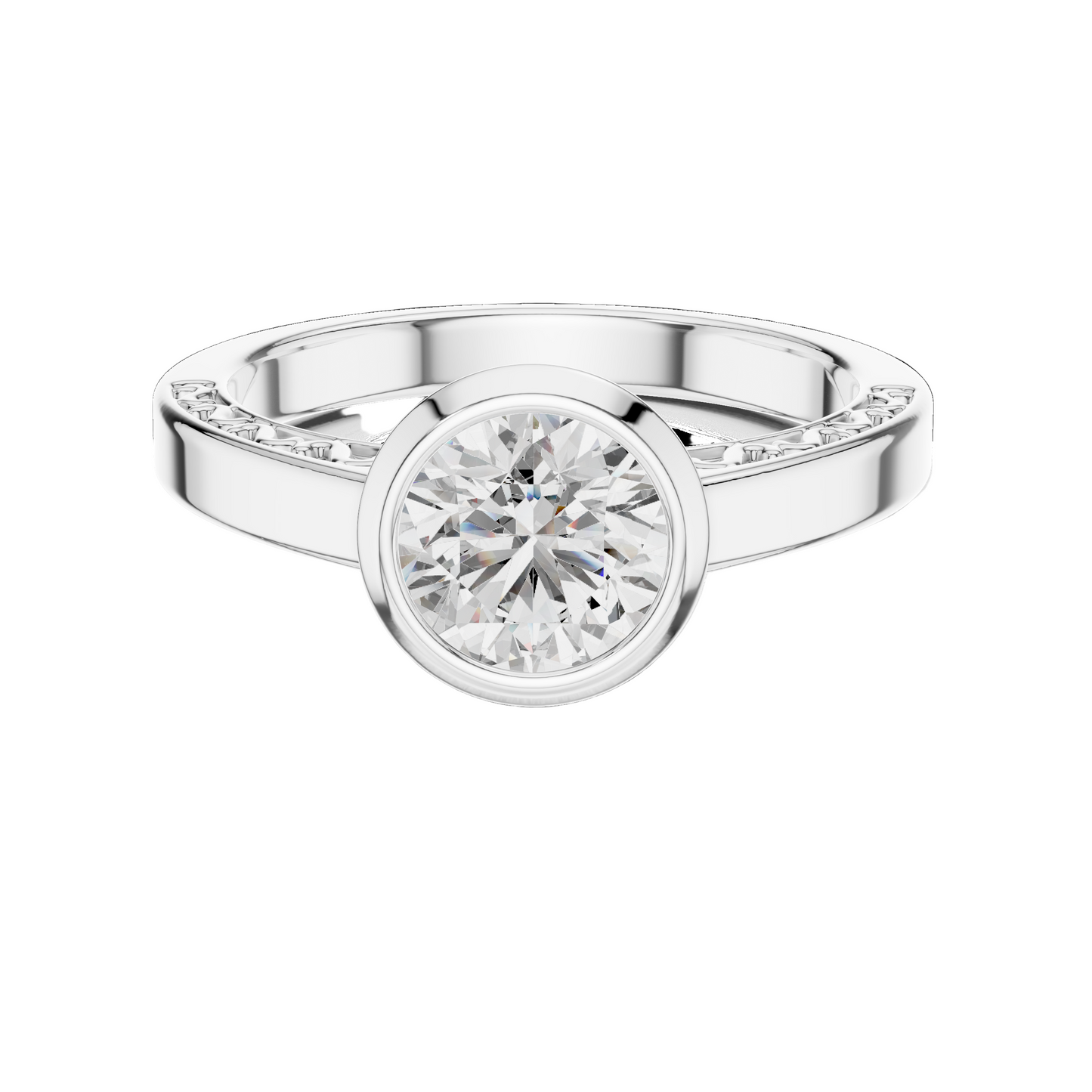 1 CT Round Lab Diamond Ring for Women | VVS-VS EF CVD | 18KT, 14KT, 10KT Gold & 925 Silver | Rose, Yellow, White Gold & Moissanite Options