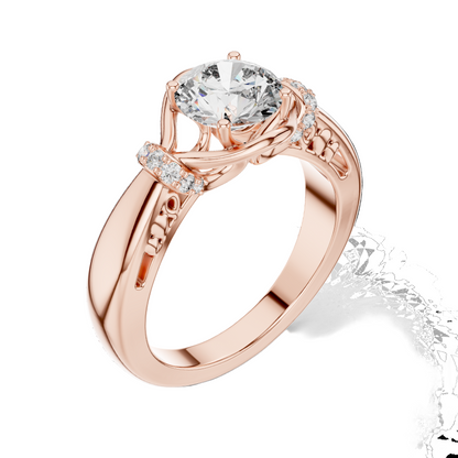 1.116 CT Oval Lab Diamond Ring for Women | VVS-VS EF CVD | 18KT, 14KT, 10KT Gold & 925 Silver | Rose, Yellow, White Gold & Moissanite Options