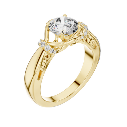 1.116 CT Oval Lab Diamond Ring for Women | VVS-VS EF CVD | 18KT, 14KT, 10KT Gold & 925 Silver | Rose, Yellow, White Gold & Moissanite Options