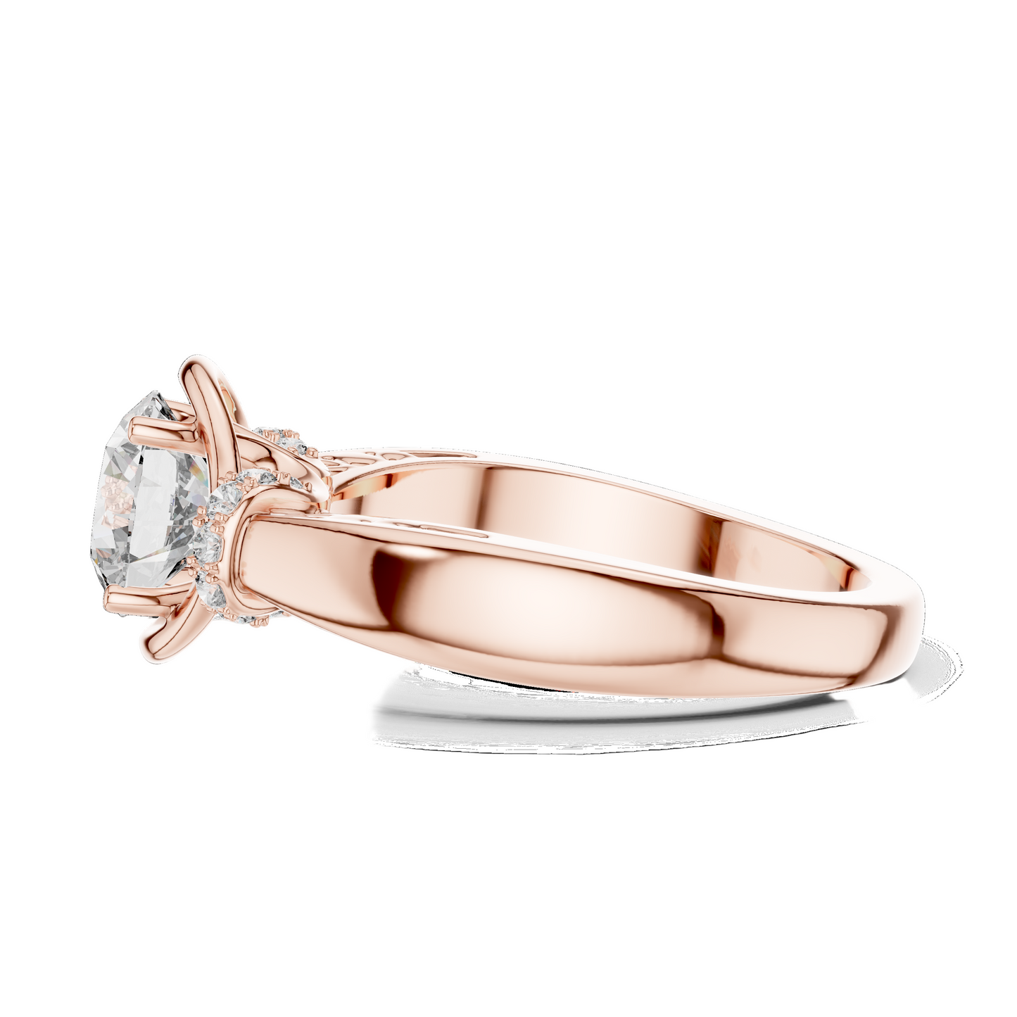1.116 CT Oval Lab Diamond Ring for Women | VVS-VS EF CVD | 18KT, 14KT, 10KT Gold & 925 Silver | Rose, Yellow, White Gold & Moissanite Options