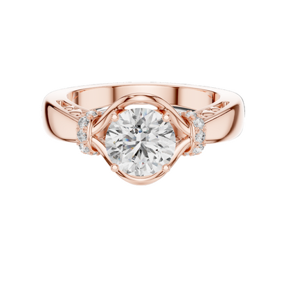 1.116 CT Oval Lab Diamond Ring for Women | VVS-VS EF CVD | 18KT, 14KT, 10KT Gold & 925 Silver | Rose, Yellow, White Gold & Moissanite Options