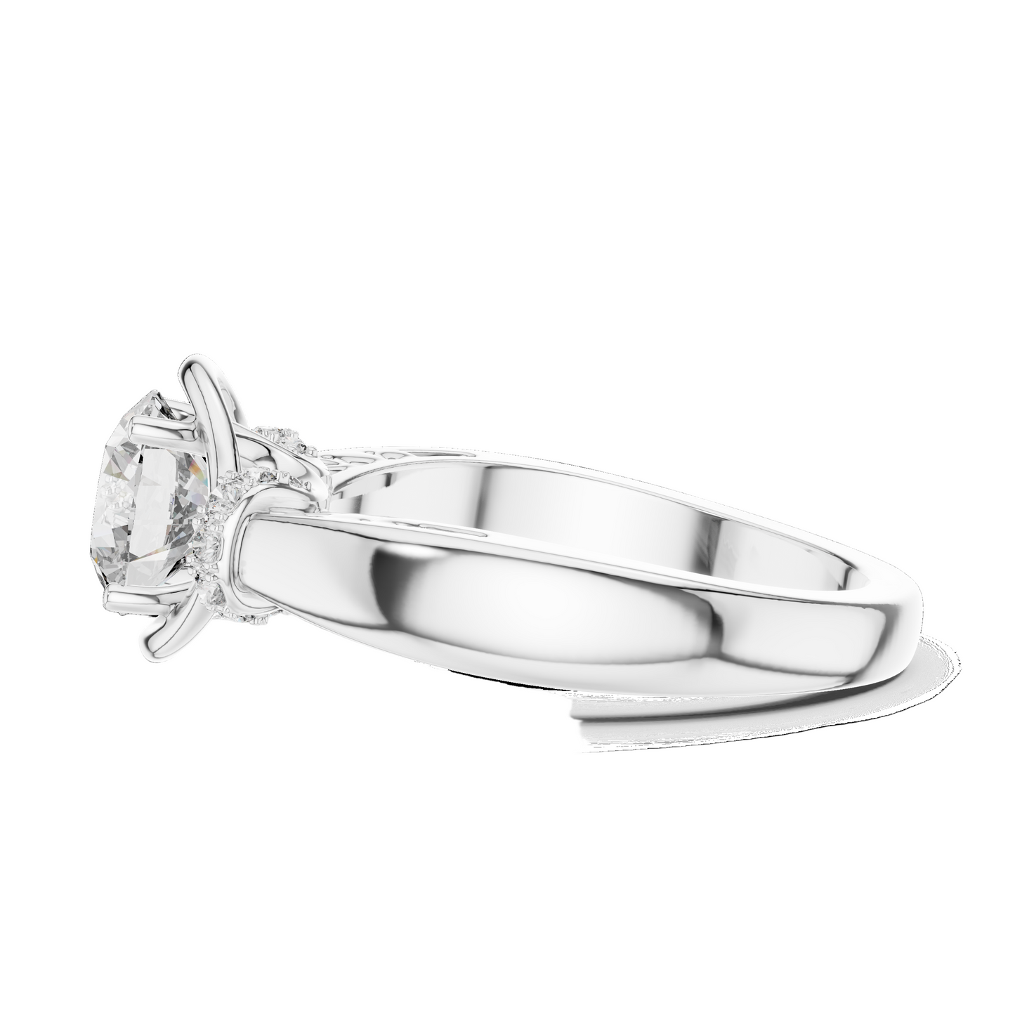 1.116 CT Oval Lab Diamond Ring for Women | VVS-VS EF CVD | 18KT, 14KT, 10KT Gold & 925 Silver | Rose, Yellow, White Gold & Moissanite Options