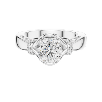1.116 CT Oval Lab Diamond Ring for Women | VVS-VS EF CVD | 18KT, 14KT, 10KT Gold & 925 Silver | Rose, Yellow, White Gold & Moissanite Options
