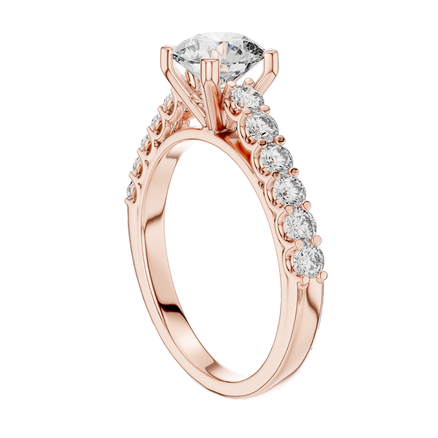 1.54 CT Round Lab Diamond Ring for Women | VVS-VS EF CVD | 18KT, 14KT, 10KT Gold & 925 Silver | Rose, Yellow, White Gold & Moissanite Options