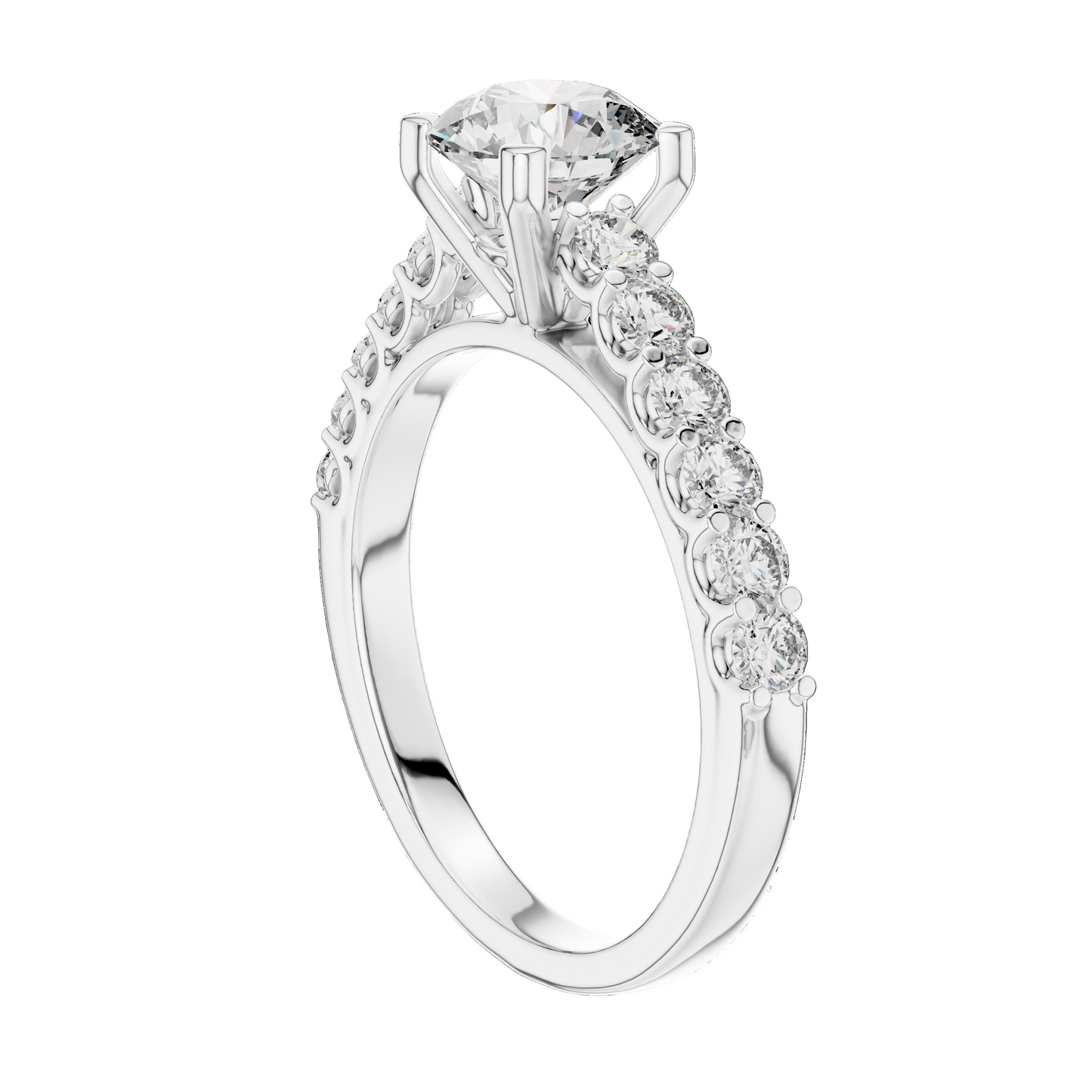 1.54 CT Round Lab Diamond Ring for Women | VVS-VS EF CVD | 18KT, 14KT, 10KT Gold & 925 Silver | Rose, Yellow, White Gold & Moissanite Options