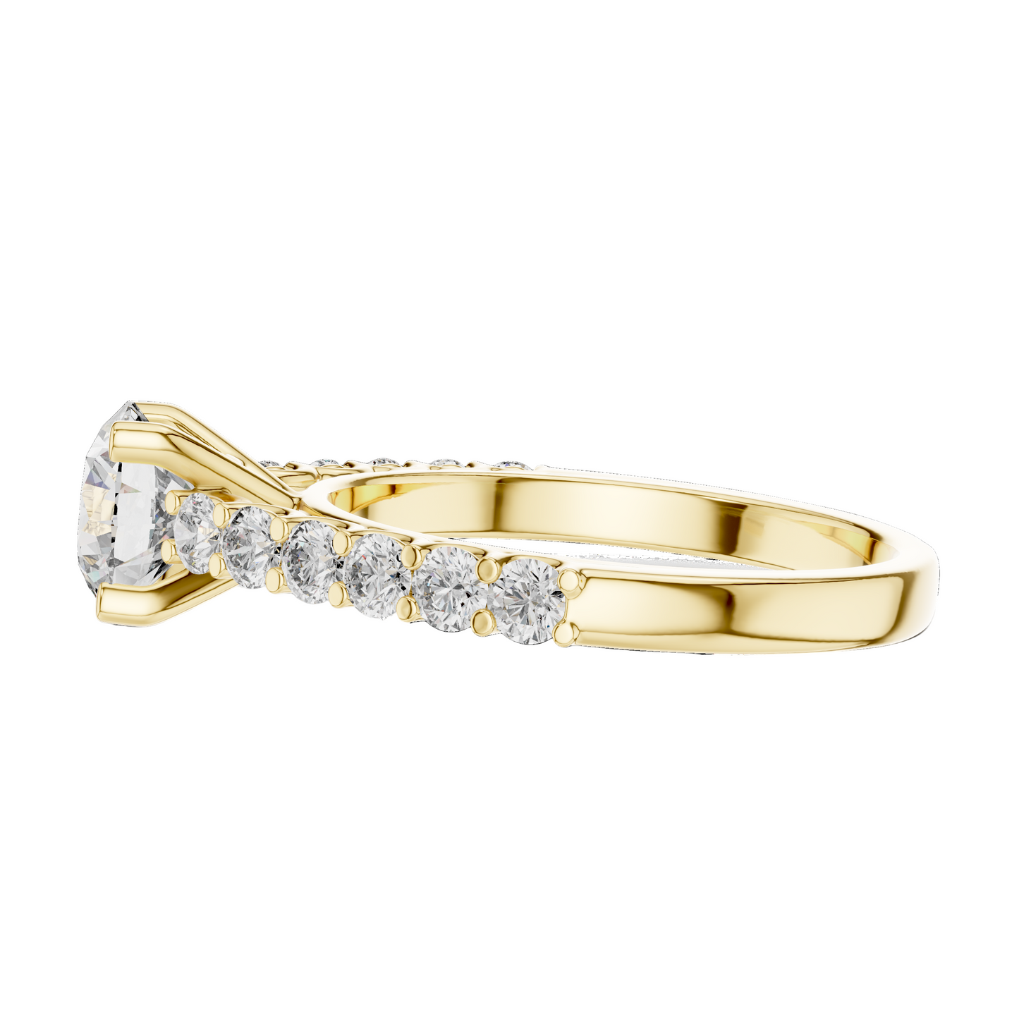 1.54 CT Round Lab Diamond Ring for Women | VVS-VS EF CVD | 18KT, 14KT, 10KT Gold & 925 Silver | Rose, Yellow, White Gold & Moissanite Options