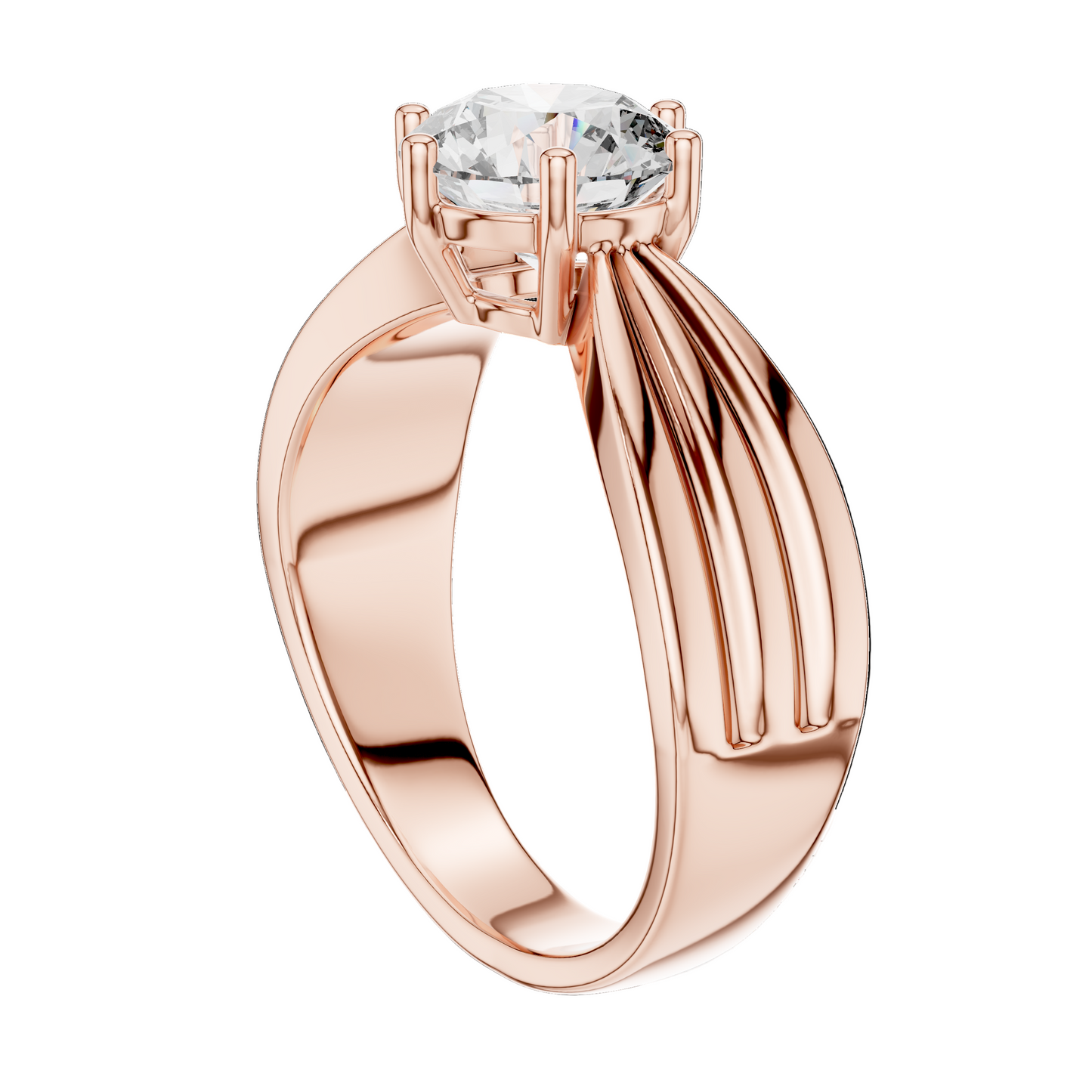 1.25 CT Round Lab Diamond Engagement Ring | VVS-VS EF Clarity | 18KT Gold & Silver Options | Ethical Lab Diamond & Moissanite Ring