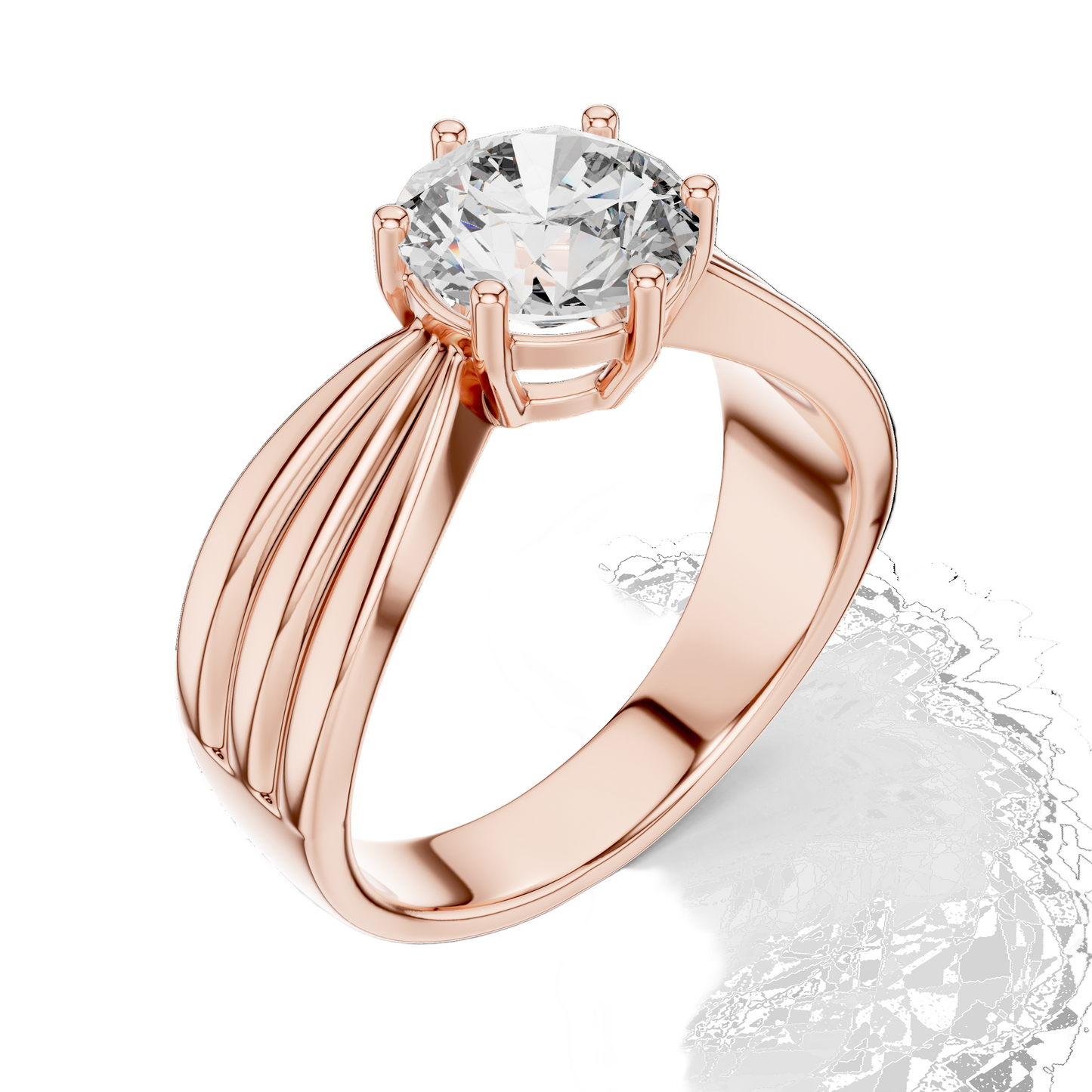 1.25 CT Round Lab Diamond Engagement Ring | VVS-VS EF Clarity | 18KT Gold & Silver Options | Ethical Lab Diamond & Moissanite Ring