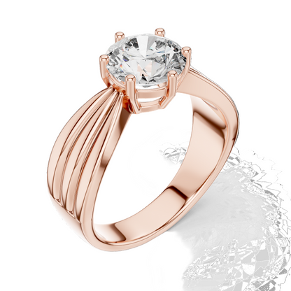 1.25 CT Round Lab Diamond Engagement Ring | VVS-VS EF Clarity | 18KT Gold & Silver Options | Ethical Lab Diamond & Moissanite Ring