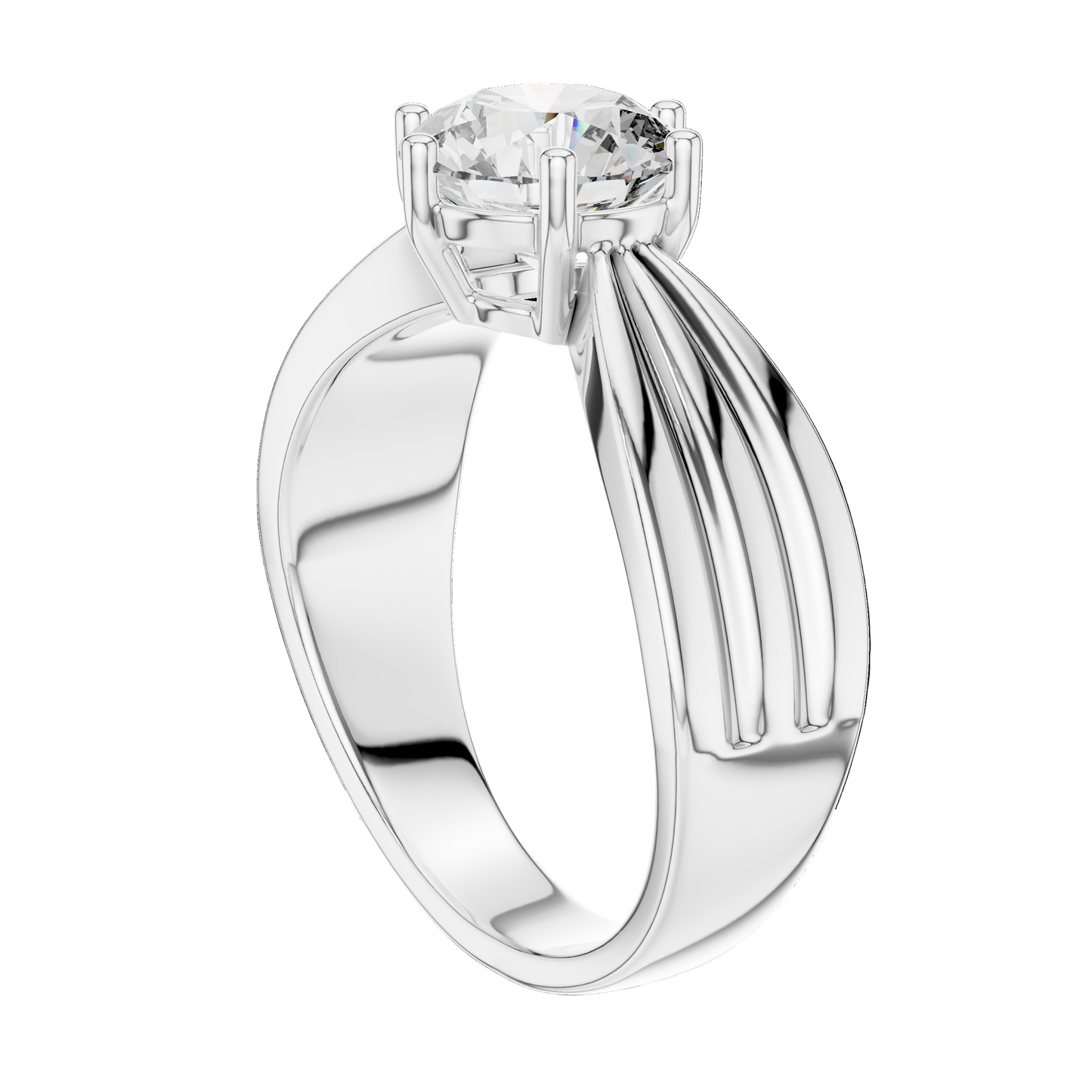 1.25 CT Round Lab Diamond Engagement Ring | VVS-VS EF Clarity | 18KT Gold & Silver Options | Ethical Lab Diamond & Moissanite Ring