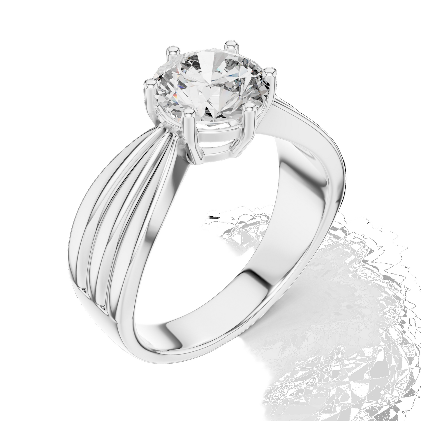 1.25 CT Round Lab Diamond Engagement Ring | VVS-VS EF Clarity | 18KT Gold & Silver Options | Ethical Lab Diamond & Moissanite Ring